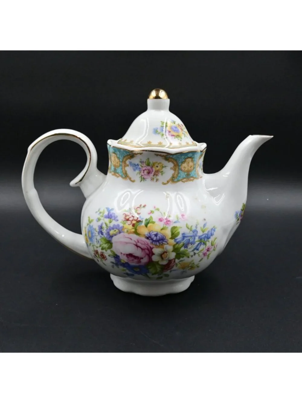 Reflections Vintage J Godinger & Co Floral Porcelain Teapot Vintage